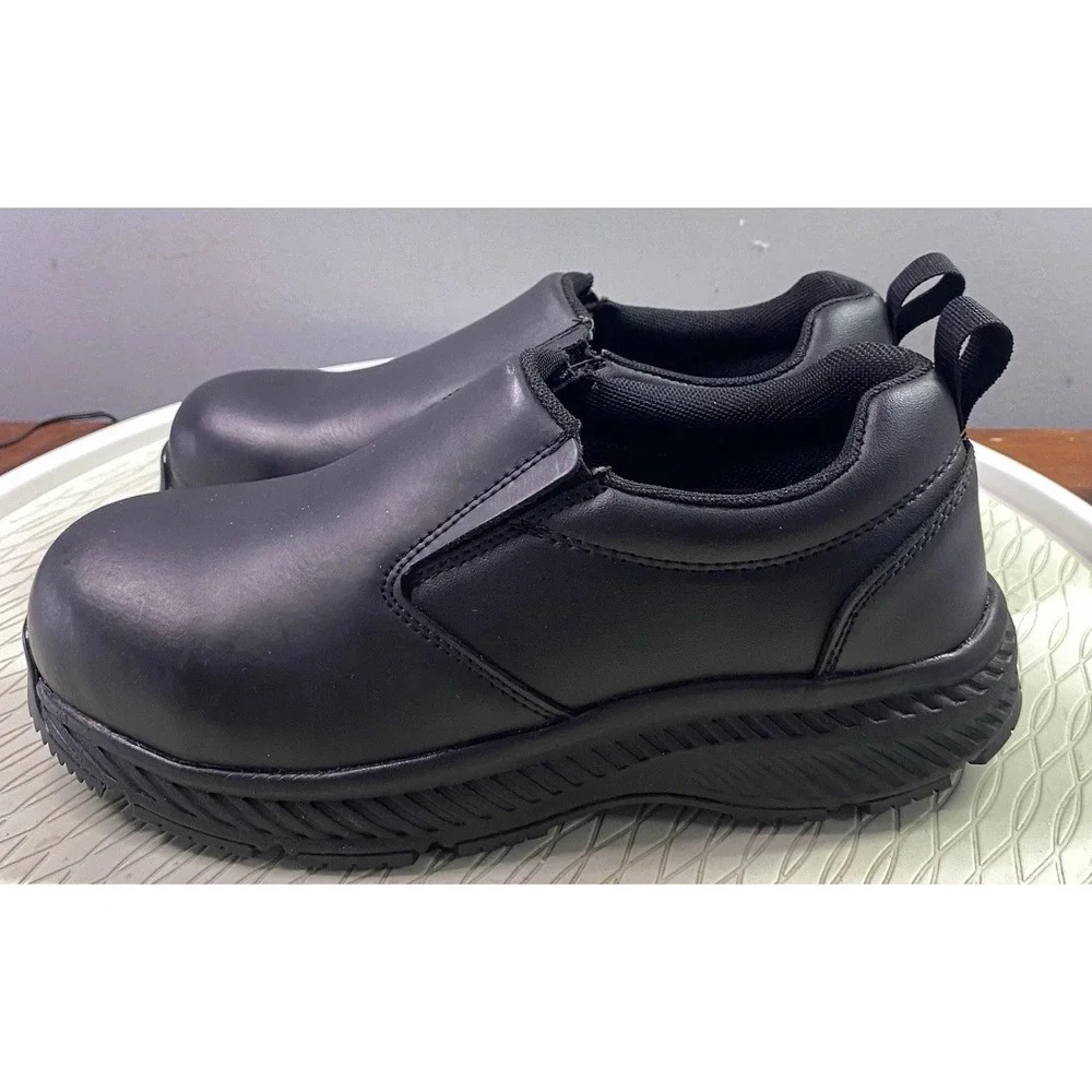 ACE‎ Shoes For Crews Steel Toe Slip-Resistant Work Shoes Black Wom. 7,Men 5.5